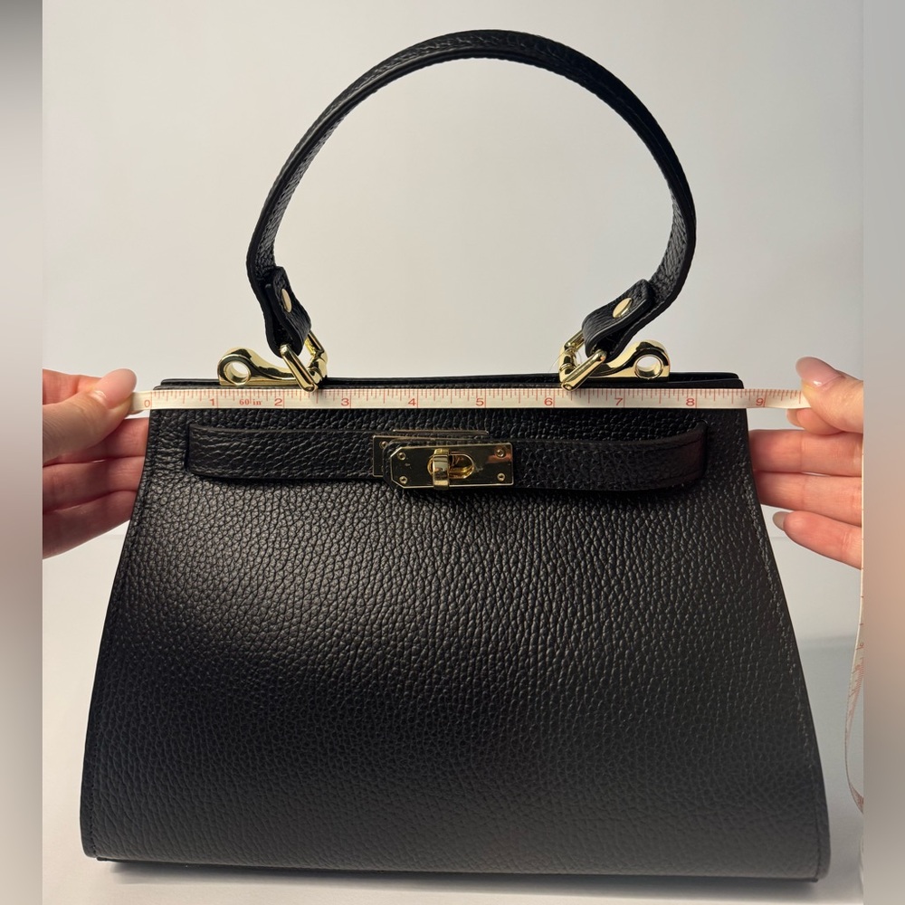 🇮🇹 “Florentina” Black Genuine Italian Leather Purse - Picture 4 of 7